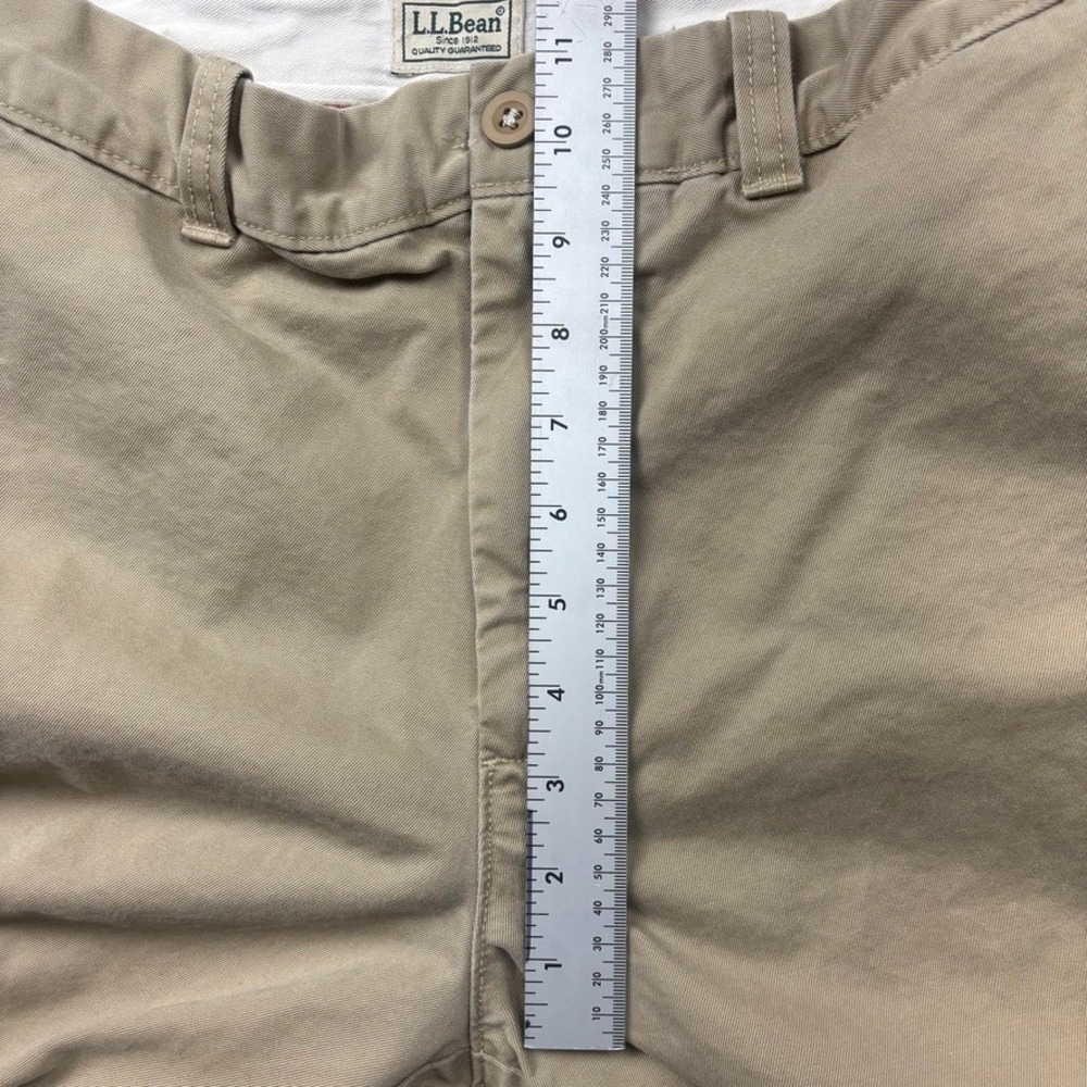 LL Bean‎ Mens 36x32 FITS (34X29) Khaki Beige Cotton Casual Chino Pants Trousers - Picture 9 of 12